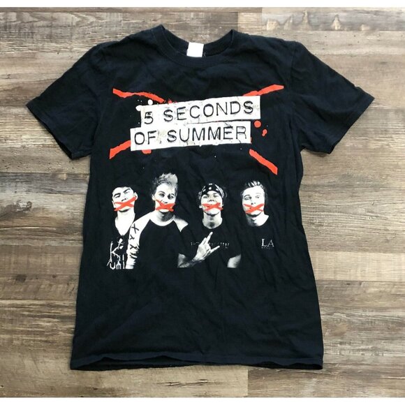 Gildan Other - 5 Seconds of Summer Rock Out Socks Out Black 2 Sided Tour Concert T Shirt Small